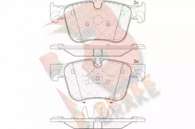 R BRAKE rb2166 -  Комплект тормозных колодок, дисковый тормоз